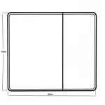 Зеркальный шкафчик Mixxus Premium Olivary CM01-80x70x13 с LED Touch, димером, регулятором яркости (MI8296)