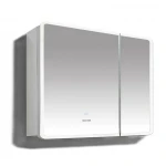 Зеркальный шкафчик Mixxus Premium Olivary CM01-80x70x13 с LED Touch, димером, регулятором яркости (MI8296)