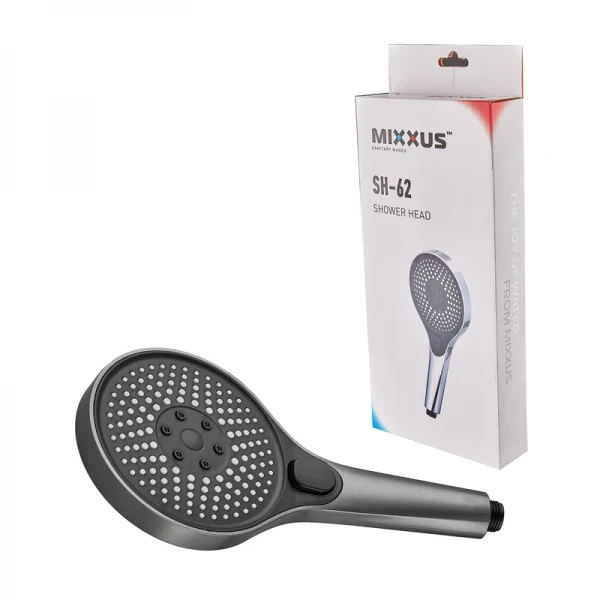 Лійка для душу Mixxus SH-62 пластикова графітова трирежимна (MI8300)