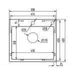 Мойка из нержавеющей стали Mixxus MH5045 Decor Graphite (3.0/0.8) цвет графит (MI8310)