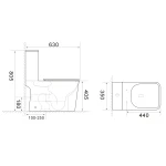 Бачок для унитаза-компакта Mixxus Wave-0404-R Tank 630х350х805 со сливной арматурой (MI8335)