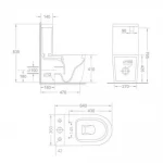 Чаша унитаза-компакта Mixxus Ellipse-0403-T3 Bowl 640х360х835 Tornado 3.0 без сиденья (MI8345)