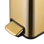 Мусорное ведро с плавным закрытием прямоугольное Mixxus Premium Quadro-TC0105 Brushed Gold 5 л (цвет матовое золото) (MI8394)