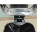 Мусорное ведро с плавным закрытием прямоугольное Mixxus Premium Quadro-TC0105 Brushed Gold 5 л (цвет матовое золото) (MI8394)