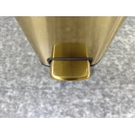 Мусорное ведро с плавным закрытием прямоугольное Mixxus Premium Quadro-TC0105 Brushed Gold 5 л (цвет матовое золото) (MI8394)