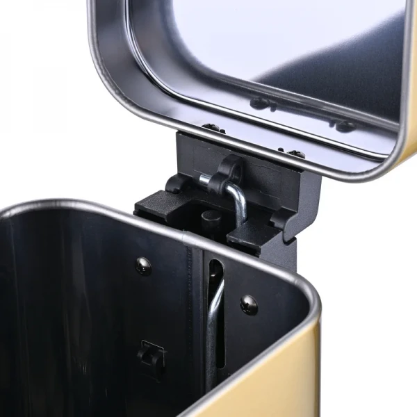 Мусорное ведро с плавным закрытием прямоугольное Mixxus Premium Quadro-TC0105 Brushed Gold 5 л (цвет матовое золото) (MI8394)