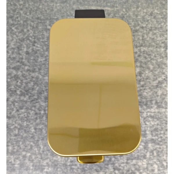 Мусорное ведро с плавным закрытием прямоугольное Mixxus Premium Quadro-TC0105 Brushed Gold 5 л (цвет матовое золото) (MI8394)
