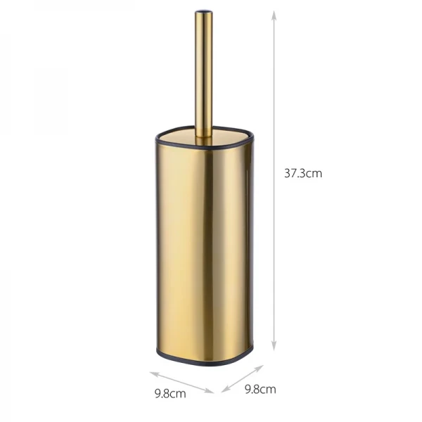 Ершик для унитаза напольный Mixxus Premium Quadro-TB0201 Brushed Gold (цвет матовое золото) (MI8395)