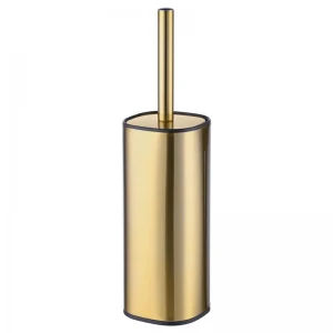 Ершик для унитаза напольный Mixxus Premium Quadro-TB0201 Brushed Gold (цвет матовое золото) (MI8395)