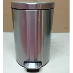Мусорное ведро с плавным закрытием круглое Mixxus Ellipse-TC0212 SS Color 12л (цвет нержавейка) (MI8399)