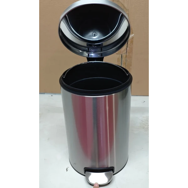 Мусорное ведро с плавным закрытием круглое Mixxus Ellipse-TC0212 SS Color 12л (цвет нержавейка) (MI8399)