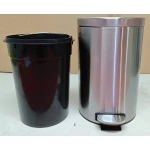 Мусорное ведро с плавным закрытием круглое Mixxus Ellipse-TC0212 SS Color 12л (цвет нержавейка) (MI8399)