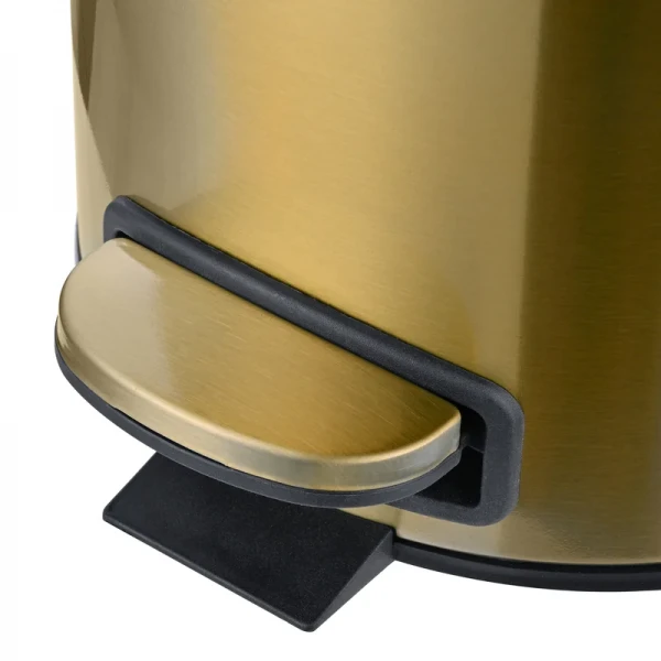 Мусорное ведро с плавным закрытием круглое Mixxus Ellipse-TC0205 Brushed Gold 5л (цвет матовое золото) (MI8400)