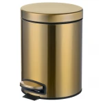 Мусорное ведро с плавным закрытием круглое Mixxus Ellipse-TC0205 Brushed Gold 5л (цвет матовое золото) (MI8400)