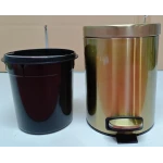 Мусорное ведро с плавным закрытием круглое Mixxus Ellipse-TC0205 Brushed Gold 5л (цвет матовое золото) (MI8400)