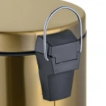 Мусорное ведро с плавным закрытием круглое Mixxus Ellipse-TC0205 Brushed Gold 5л (цвет матовое золото) (MI8400)