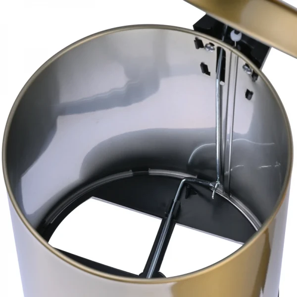 Мусорное ведро с плавным закрытием круглое Mixxus Ellipse-TC0205 Brushed Gold 5л (цвет матовое золото) (MI8400)