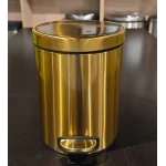Мусорное ведро с плавным закрытием круглое Mixxus Ellipse-TC0205 Brushed Gold 5л (цвет матовое золото) (MI8400)