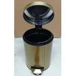 Мусорное ведро с плавным закрытием круглое Mixxus Ellipse-TC0205 Brushed Gold 5л (цвет матовое золото) (MI8400)