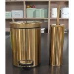 Ершик для унитаза напольный Mixxus Ellipse-TB0202 Brushed Gold (цвет матовое золото) (MI8401)