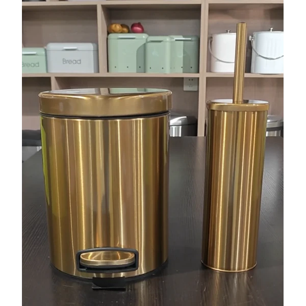 Ершик для унитаза напольный Mixxus Ellipse-TB0202 Brushed Gold (цвет матовое золото) (MI8401)