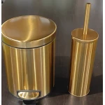 Ершик для унитаза напольный Mixxus Ellipse-TB0202 Brushed Gold (цвет матовое золото) (MI8401)