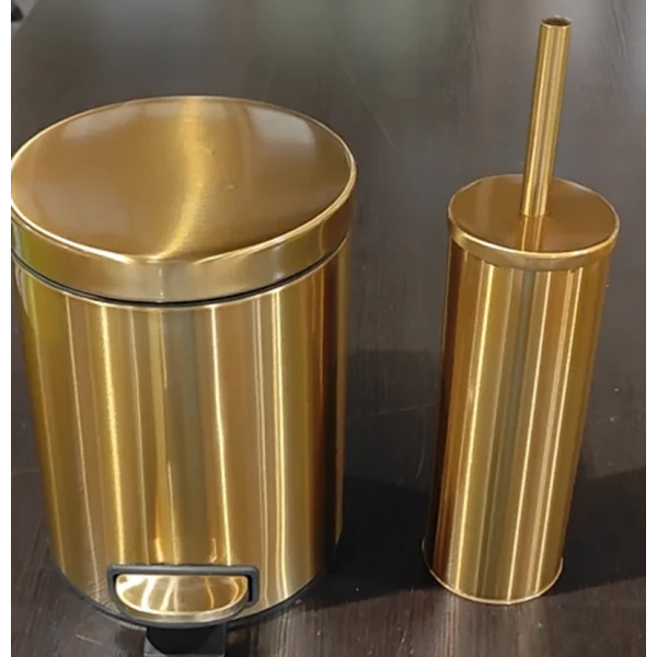 Ершик для унитаза напольный Mixxus Ellipse-TB0202 Brushed Gold (цвет матовое золото) (MI8401)