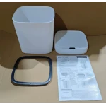 Мусорное ведро сенсорное прямоугольное Mixxus Wave-TC0212 White 12 л (цвет белый) (MI8403)