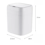 Мусорное ведро сенсорное прямоугольное Mixxus Wave-TC0212 White 12 л (цвет белый) (MI8403)
