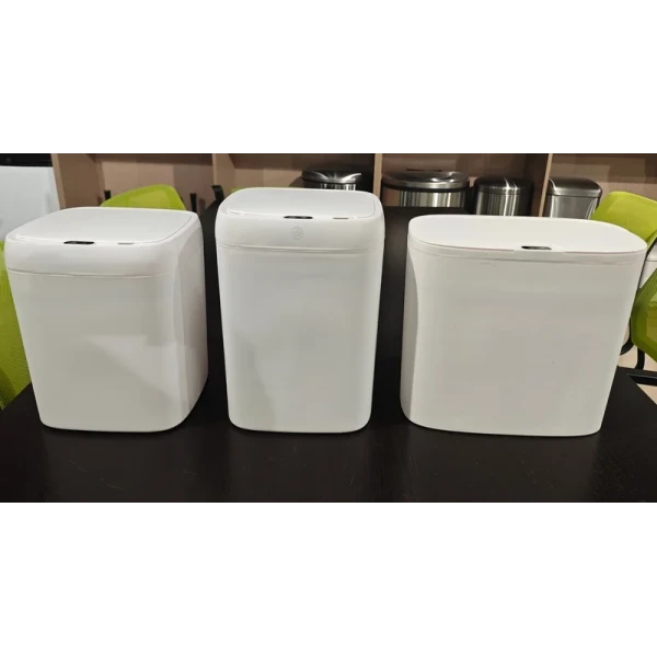 Мусорное ведро сенсорное прямоугольное Mixxus Wave-TC0314 White 14 л (цвет белый) (MI8404)
