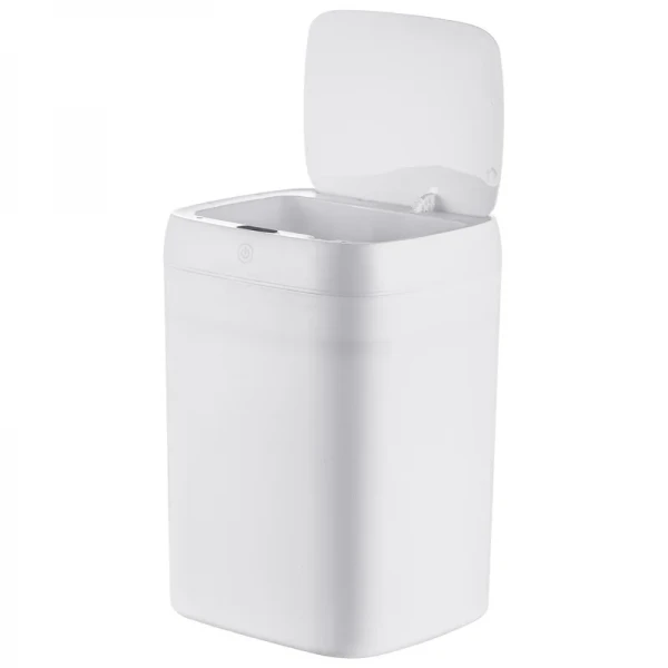 Мусорное ведро сенсорное прямоугольное Mixxus Wave-TC0314 White 14 л (цвет белый) (MI8404)