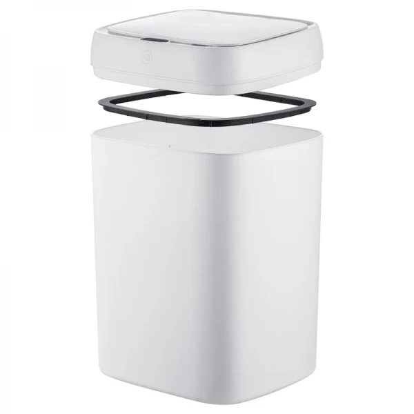 Мусорное ведро сенсорное прямоугольное Mixxus Wave-TC0314 White 14 л (цвет белый) (MI8404)
