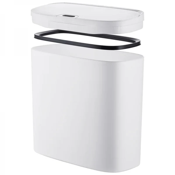 Мусорное ведро сенсорное прямоугольное Mixxus Wave-TC0414 White 14 л (цвет белый) (MI8405)