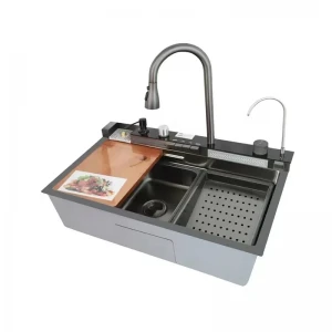 Мийка багатофункціональна Mixxus MH7546-SET-06 Micro Decor Graphite з вбудованим змішувачем з нерж.сталі (MI8414)