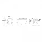 Унитаз подвесной Mixxus Ellipse-0310-T3 480х360х340mm система смыва Tornado 3.0 (MI8426)