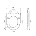 Унитаз подвесной Mixxus Ellipse-0310-T3 480х360х340mm система смыва Tornado 3.0 (MI8426)