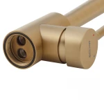 Смеситель для кухни MIXXUS SUS-011 Brushed Gold из нержавеющей стали SUS304 матовое золото с поворотным изливом (MI8435)