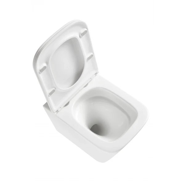 Унітаз підвісний Mixxus Premium Quadro-0301-T3 490x340x360mm, система змиву TORNADO 3.0 (MP6453)