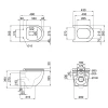 Унитаз подвесной Mixxus Premium Ellipse-0301-R 495x365x365mm, система смыва Rimless (MP6460)