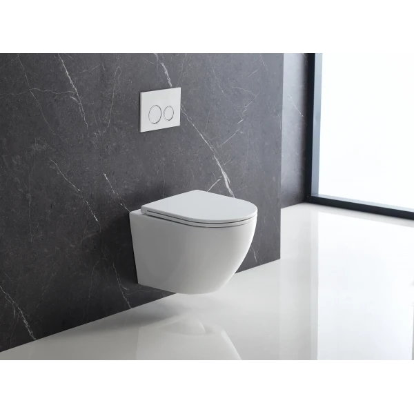 Унитаз подвесной Mixxus Premium Ellipse-0301-R 495x365x365mm, система смыва Rimless (MP6460)