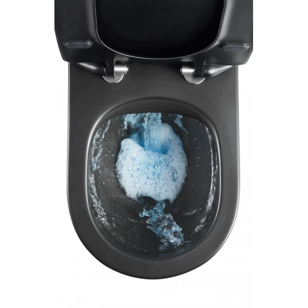 Унітаз підвісний Mixxus Premium Ellipse-0303-R Black 520x365x360mm, система змиву RIMLESS (MP6464)