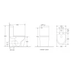Унитаз-компакт Mixxus Premium Ellipse-0401-T1 630x390x840mm, система смыва TORNADO 1.0 (MP6467)