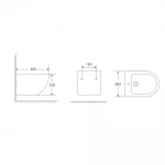 Біде підвісне Mixxus Premium Ellipse-0501 495x365x325mm (MP6469)