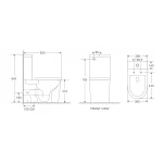 Унитаз-компакт Mixxus Premium Bevel-0401-T1 625x390x845mm, система смыва TORNADO 1.0 (MP6473)