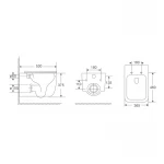 Унітаз підвісний Mixxus Premium Diverse-0101-T1 530x365x373mm, система змиву Tornado 1.0 (MP6477)