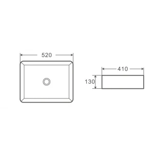 Умывальник накладной керамический Mixxus Premium Quadro-0102 520x410x130mm (MP6488) Умывальник накладной керамический Mixxus Premium Quadro-0102 520x410x130mm (MP6488)