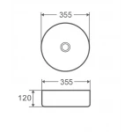 Умывальник накладной керамический Mixxus Premium Topper-0101 355x355x120mm (MP6489)