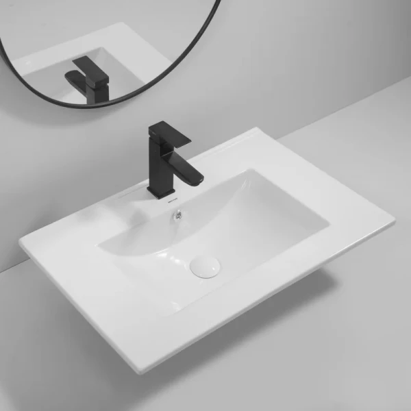 Раковина мебельная Mixxus Premium CUBIC-1502 710х460х170mm с отверстием под смеситель и переливом (MP6496)