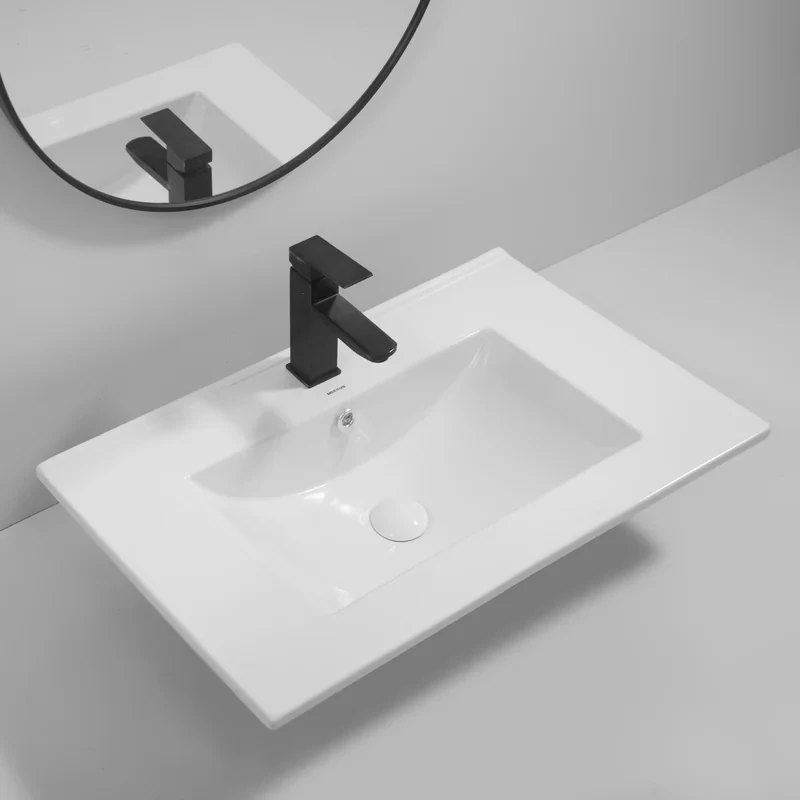 Раковина мебельная Mixxus Premium CUBIC-1502 710х460х170mm с отверстием под смеситель и переливом (MP6496)