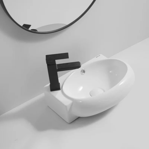 Раковина подвесная Mixxus Premium DIVERSE-1201-R 400х215х140mm с отверстием под смеситель и переливом (MP6506)